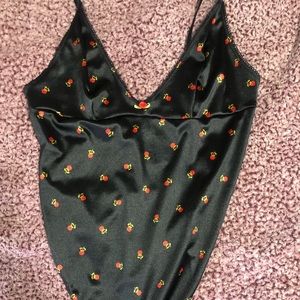 Black and rose covered body suit - Never worn